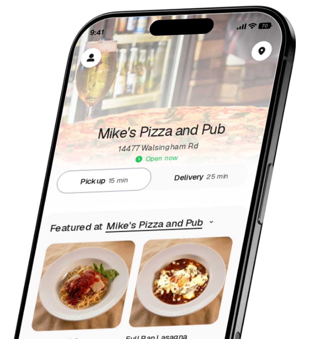 Mike's Pizza and Pub app preview